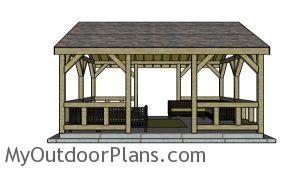 15x20 pavilion plans - Side view