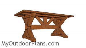 6ft X-shaped Farmhouse Table Plans