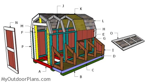 7 ft Tall Barn Chicken Coop Roof Plans