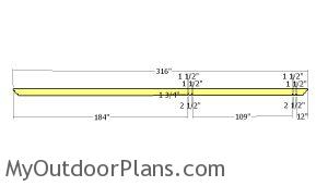 Support beams for the long pergola