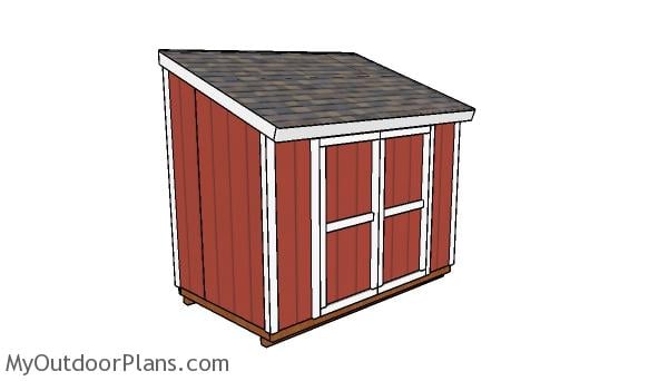 6x10 lean to storage shed plan - howtobuildashed.org