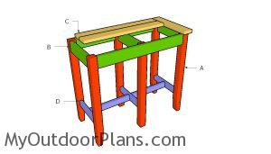 Building a bar stool bench