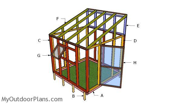 8x8 Lean to Greenhouse Roof Plans | MyOutdoorPlans | Free 