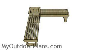 Corner planter bench plans