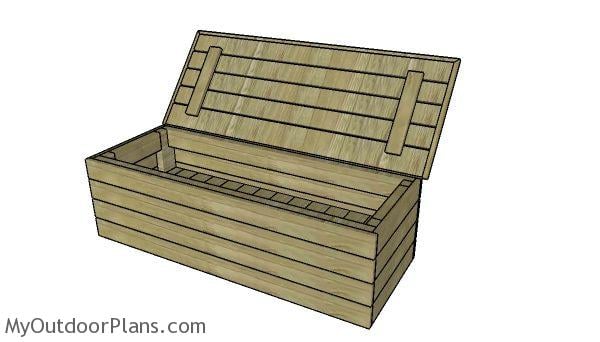 Modern Outdoor Storage Bench Plans, Outdoor Wood Storage Bench Plans Free