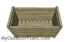 Modern Rectangular Planter Box Plans - Top view