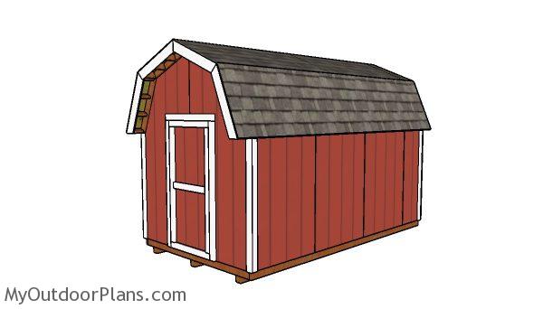 8x14 Gambrel Shed Plans | MyOutdoorPlans | Free 