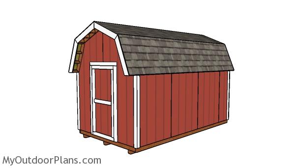 8×14 Gambrel Shed Plans