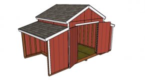 10×18 Raised Center Aisle Barn Shed Plans
