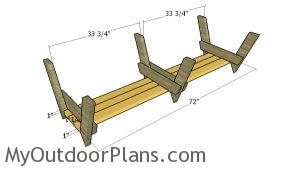 Attaching the botton slats