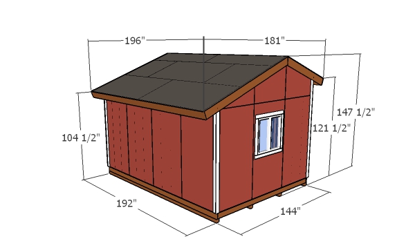 salt box tool shed plans