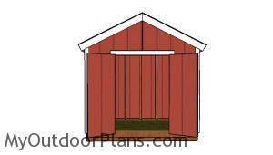 8x4 Gable Shed Plans - Inside view