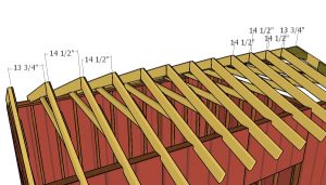 Fitting the trusses to the shed