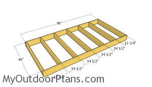 Floor frame for shed