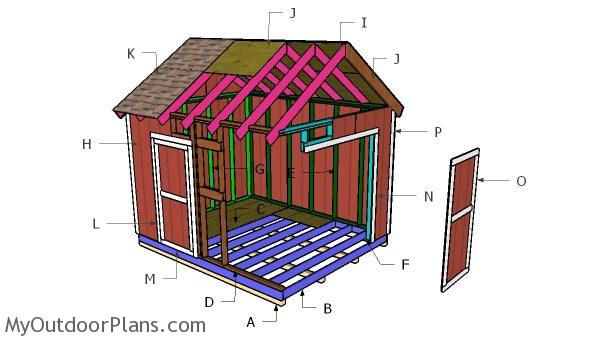 10x12 gable shed roof plans myoutdoorplans free