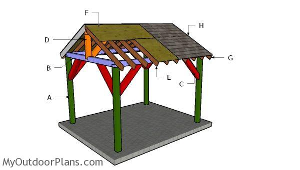 10x12 pavilion roof plans myoutdoorplans free