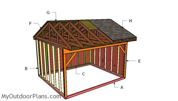 12x14 Field Shed Roof Plans MyOutdoorPlans Free ...