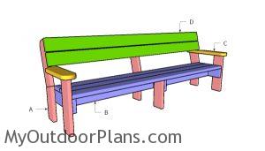 Building a 8 ft outdoor bench