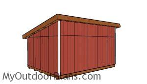 16x20 lean to shed plans - back view