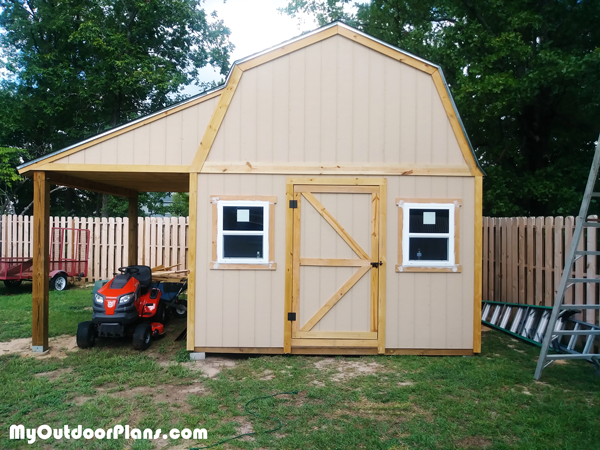 DIY Barn Shed with Porch