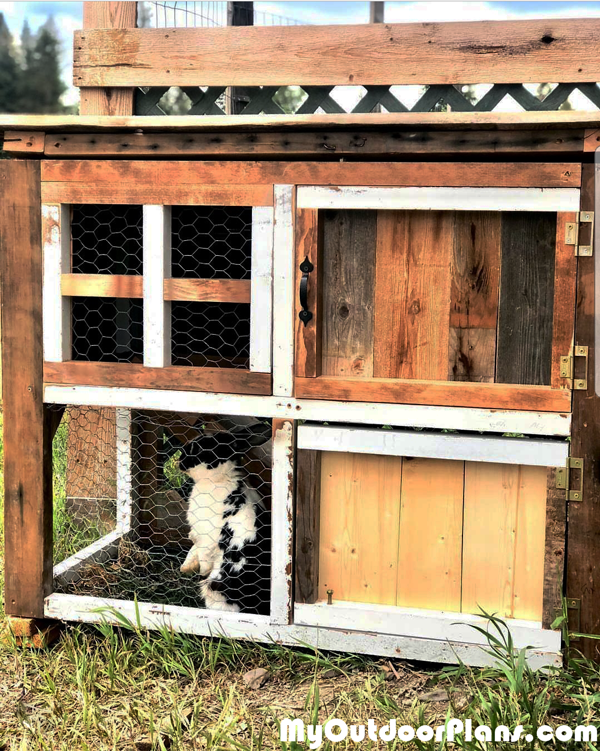 DIY Recycled Rabbit Hutch | MyOutdoorPlans | Free 