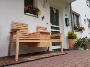 Double chair bench