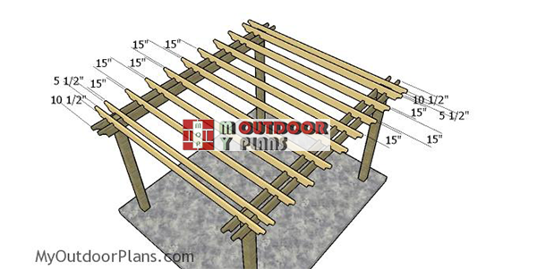 Fitting-the-rafters-10x12-pergola