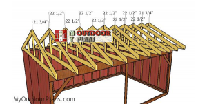 Fitting-the-trusses---12x20-field-shed