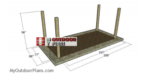 Laying-out-the-posts-for-the-10x20-pergola