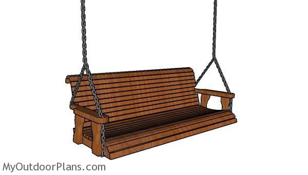 Simple 5 Ft Porch Swing Plans, Wooden Porch Swing Dimensions