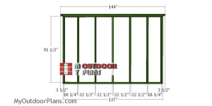 Back-wall-frame---10x12-field-shed