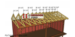 Fitting-the-trusses—10×24-shed | MyOutdoorPlans