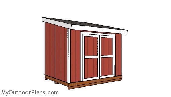 8x10 Lean to Shed Plans | MyOutdoorPlans | Free 