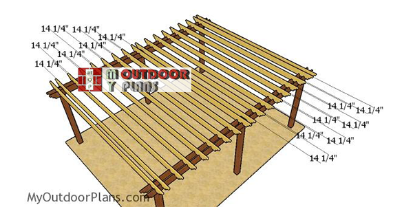 Fitting-the-rafters-to-pergola
