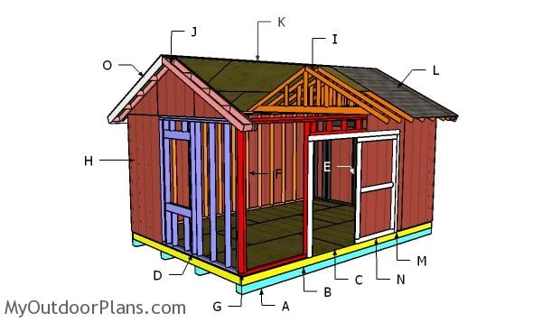 12x18 Gable Shed Plans | MyOutdoorPlans | Free Woodworking 