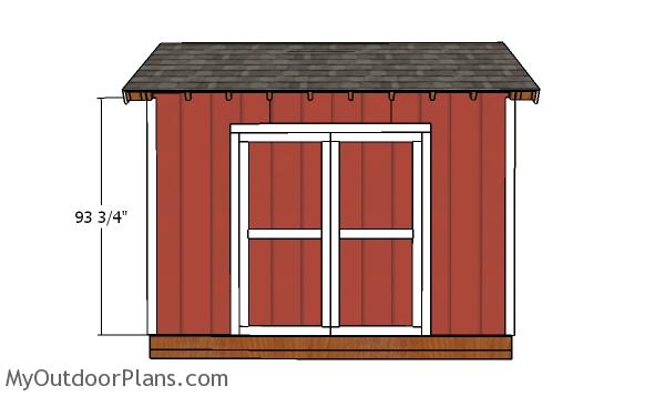 10x12 Saltbox Shed Door and Trims Plans