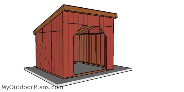 12×12 Run in Shed Plans