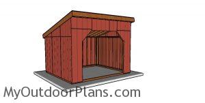 12x14 Run In Shed Plans