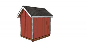 8x10 Heavy duty Shed Plans - back view