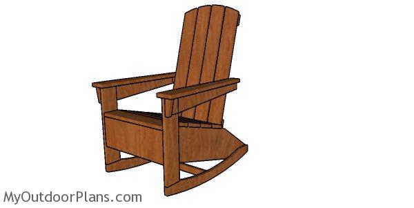 Adirondack Rocking Chair Plans 600x301 