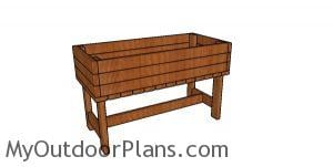 Elevated Planter Box made from 2x4s Plans