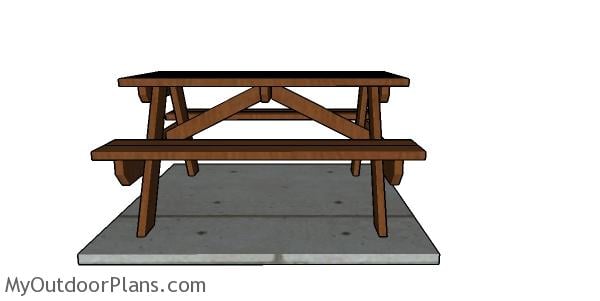 5 foot Picnic Table Plans | MyOutdoorPlans | Free 
