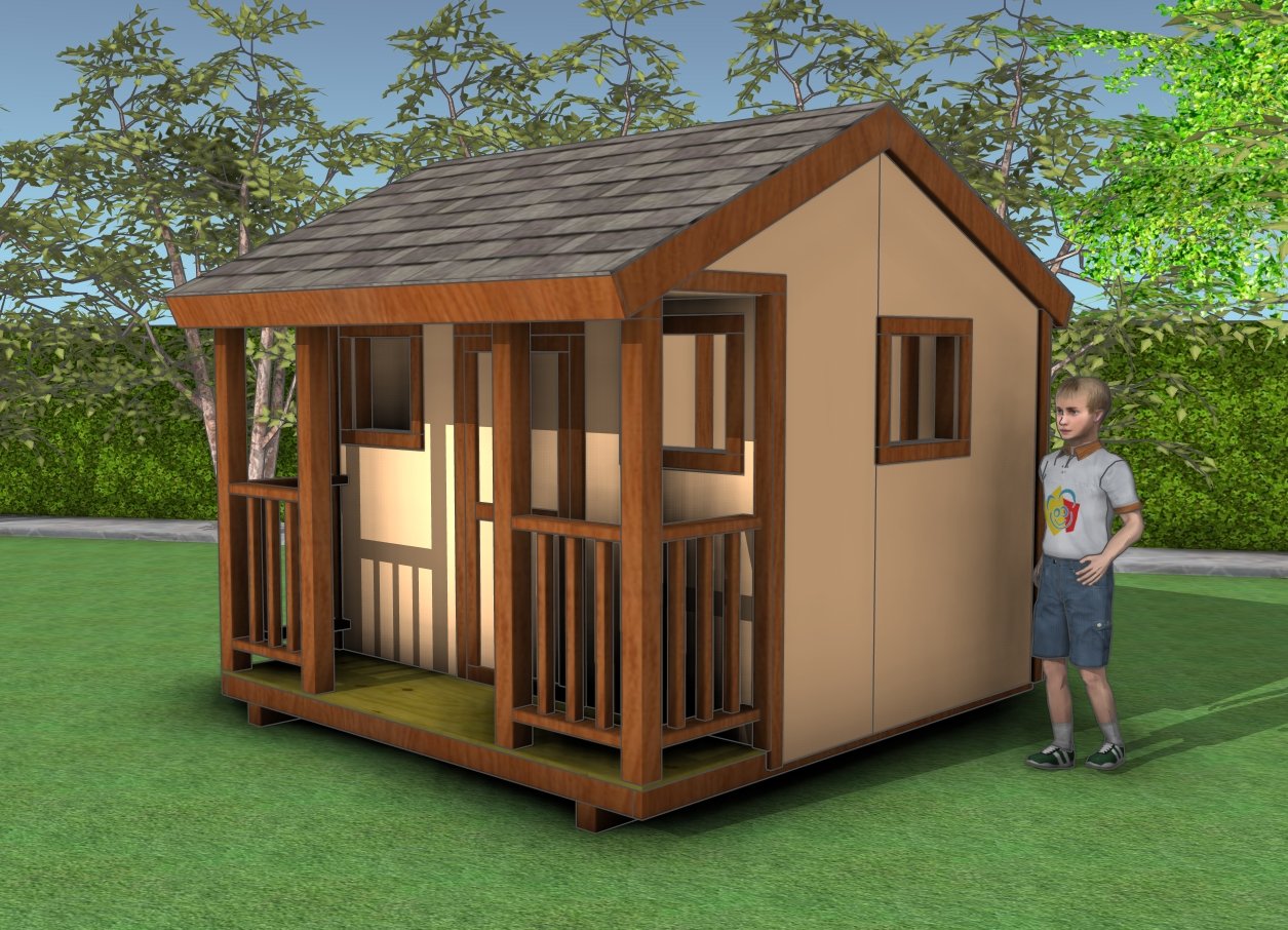 How to build a 8×8 playhouse | MyOutdoorPlans