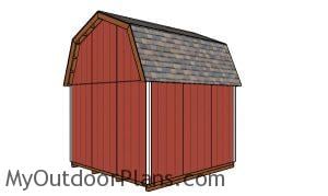 12x12 Gambrel Shed - Back view