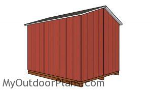 8x10 Cheap Shed Plans - back view