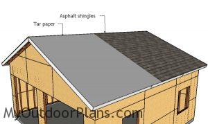 Fitting the roofing - Double Garage Plans