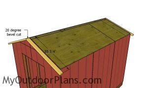 Front and Back roof overhangs - 8x12 Gable Shed