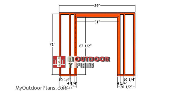 Front-wall-frame-diy-8x10-simple-shed