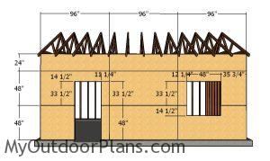 Side wall with window - 16x24 Detached Garage Plans