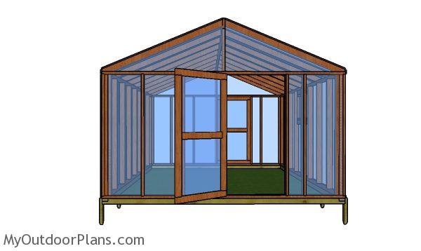12x16 Greenhouse - Free PDF Plans | MyOutdoorPlans | Free 